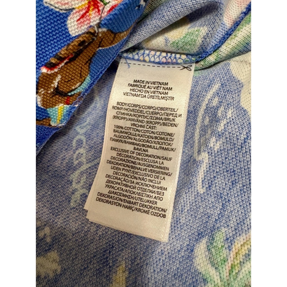 Polo Ralph Lauren Polo Shirt Mens XLT Blue Polo Bear Beachside Preppy Bliss - Picture 6 of 16